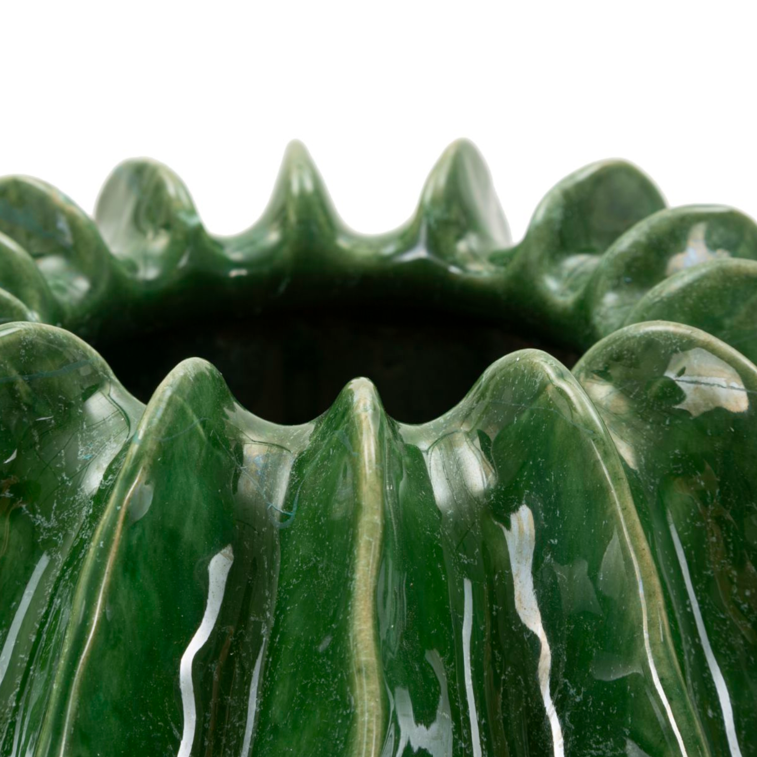 Keramikvase "Großer grüner Kaktus", H: 31cm.