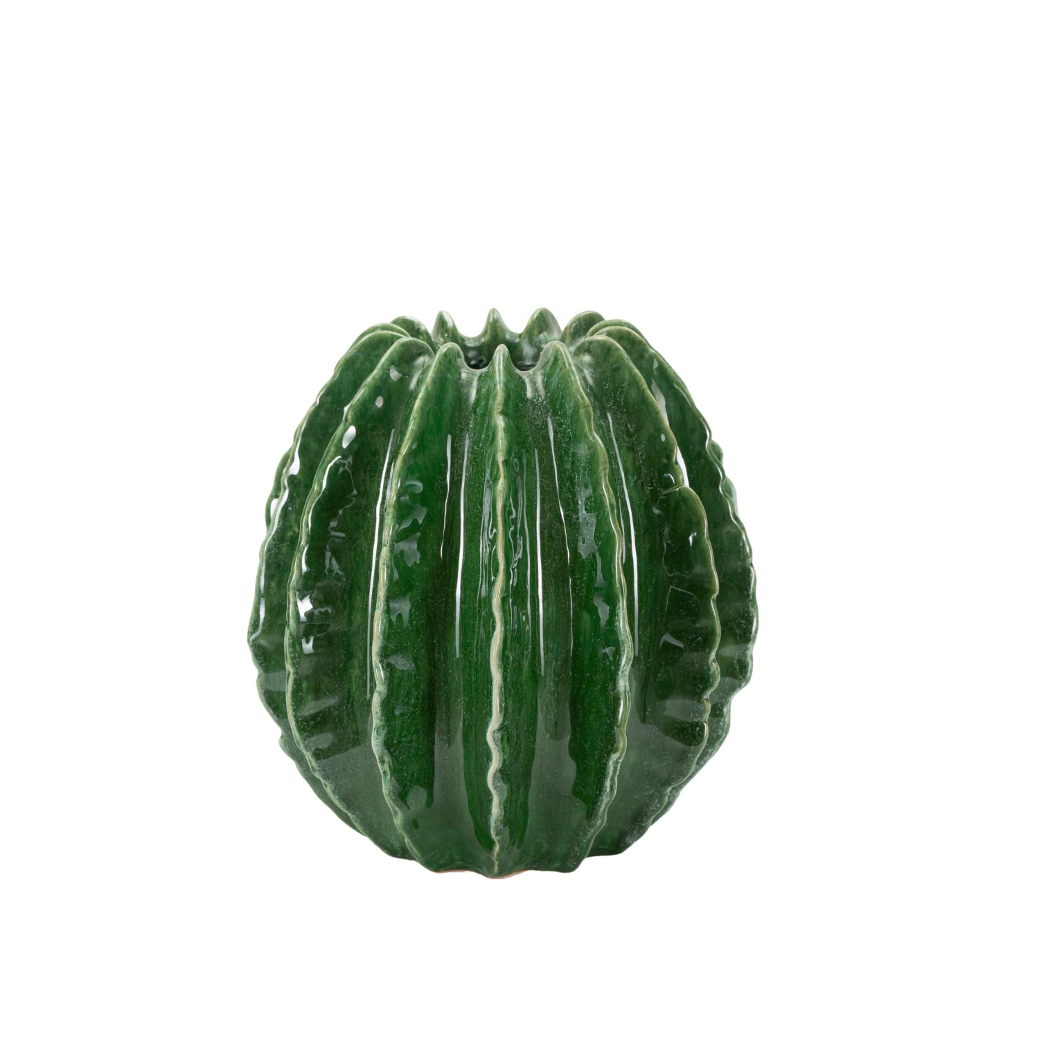Keramikvase "Kleiner grüner Kaktus", H: 24,5cm.