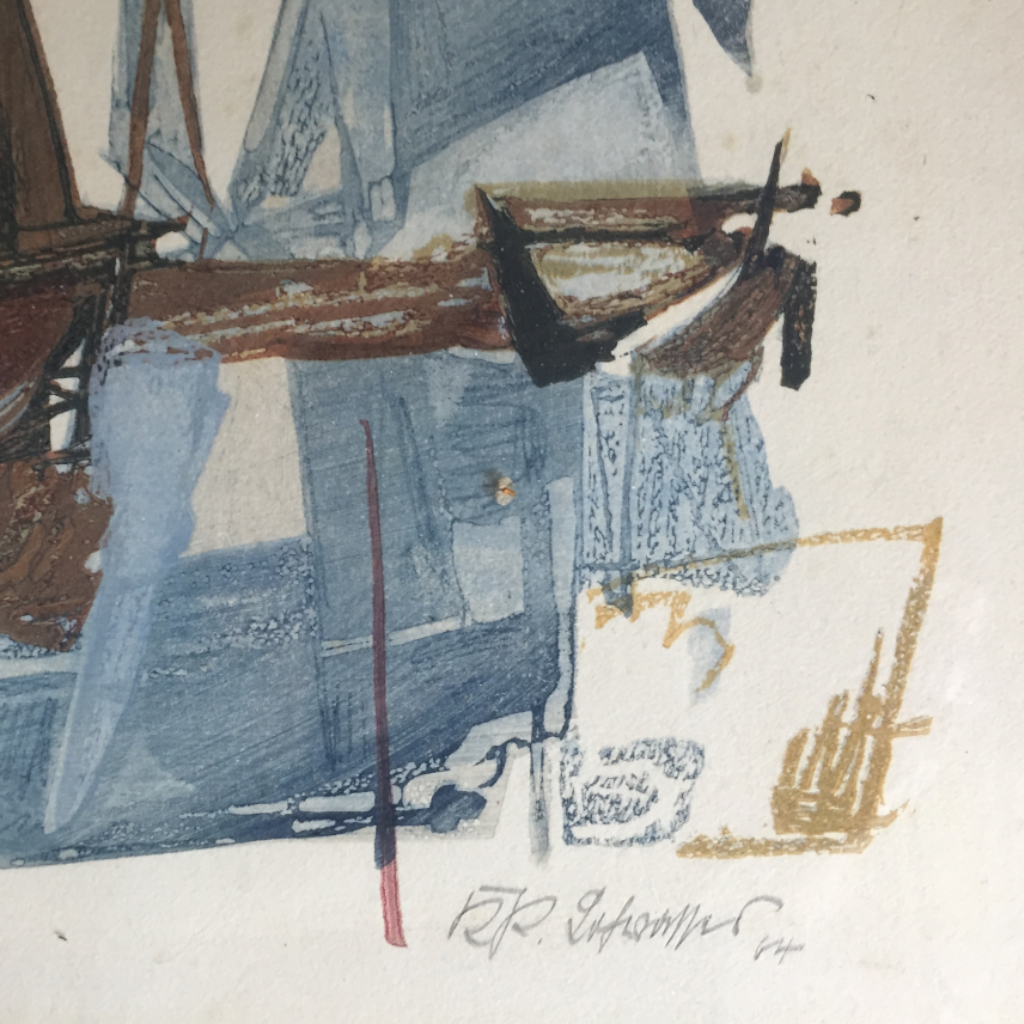 Signatur Litho Abstakt