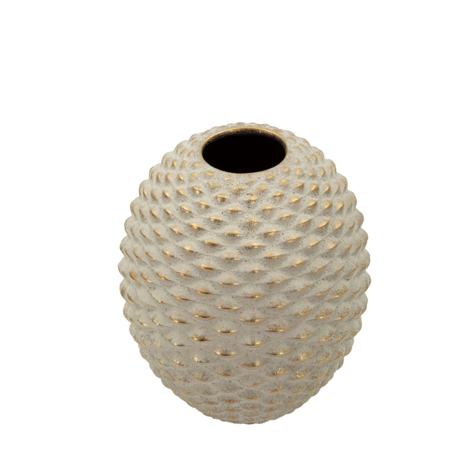 Vase Pepitas. Grau / Gold, Höhe 28,5cm.