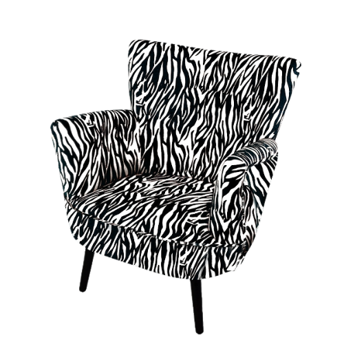 Sessel Zebra Schwarz/weiss
