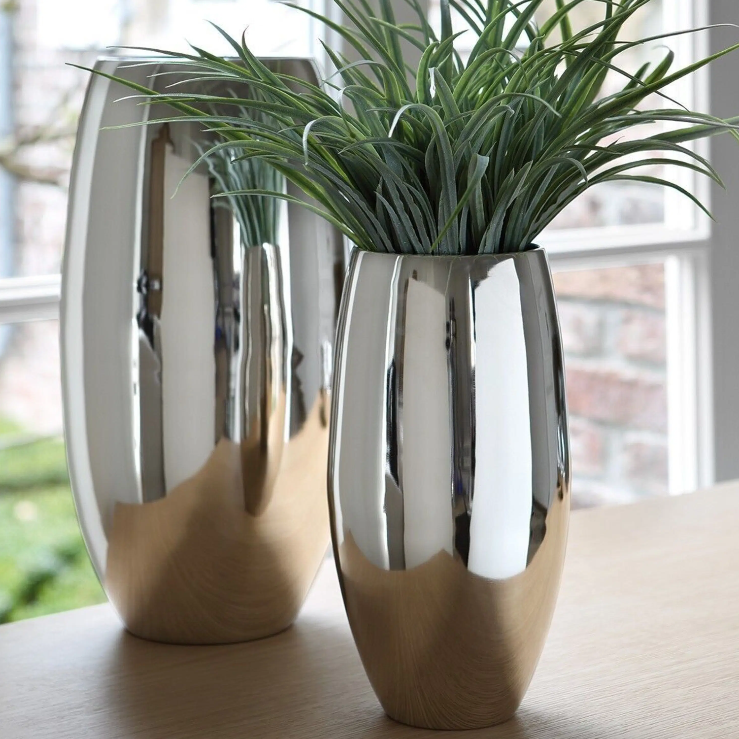 AFRICA Vase vernickelt, Höhe 40cm - Fink Living.