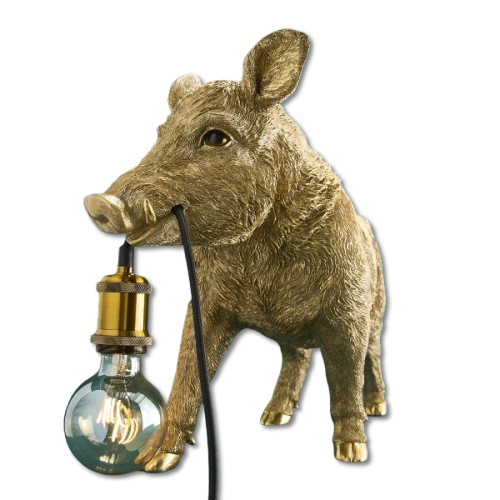 Tischleuchte William, gold, Höhe 36cm