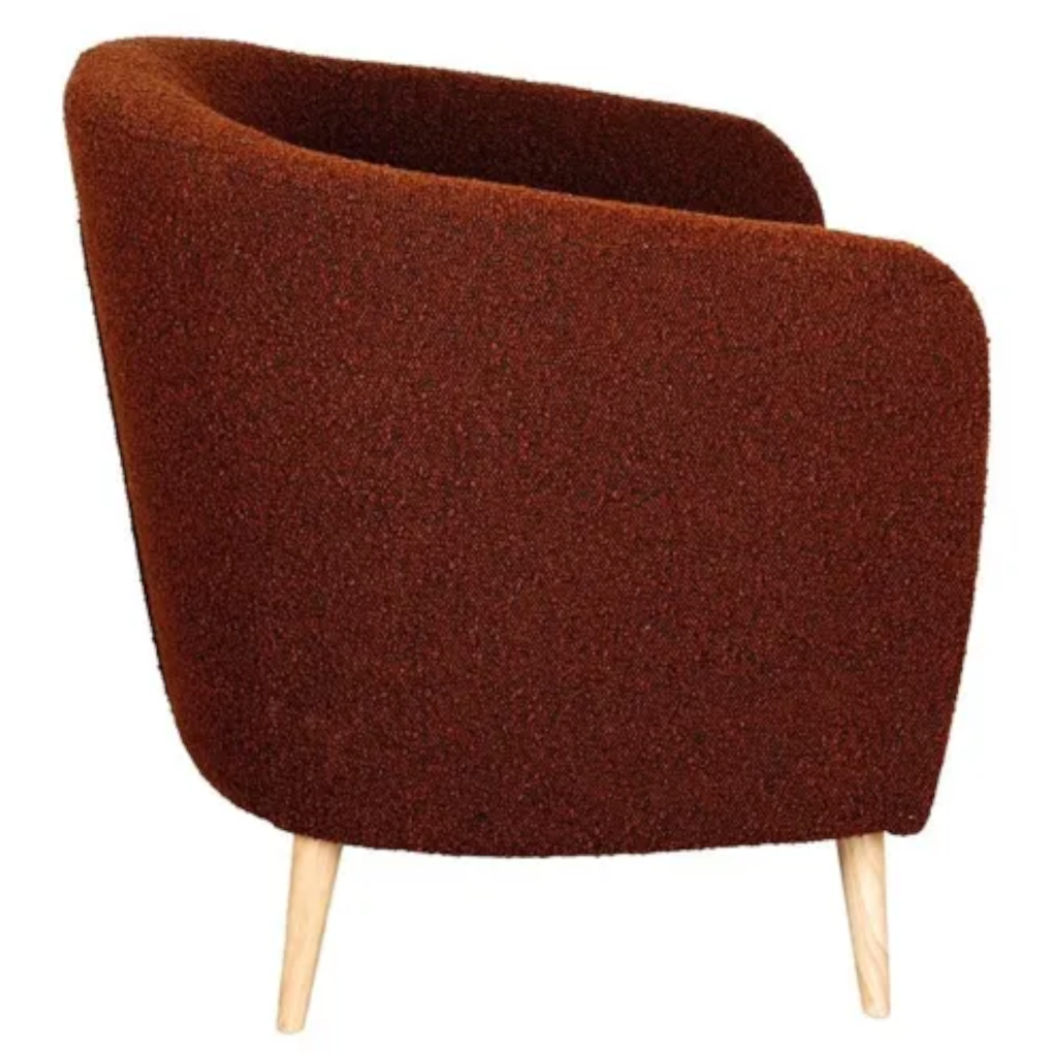 Brauner Bouclé-Sessel