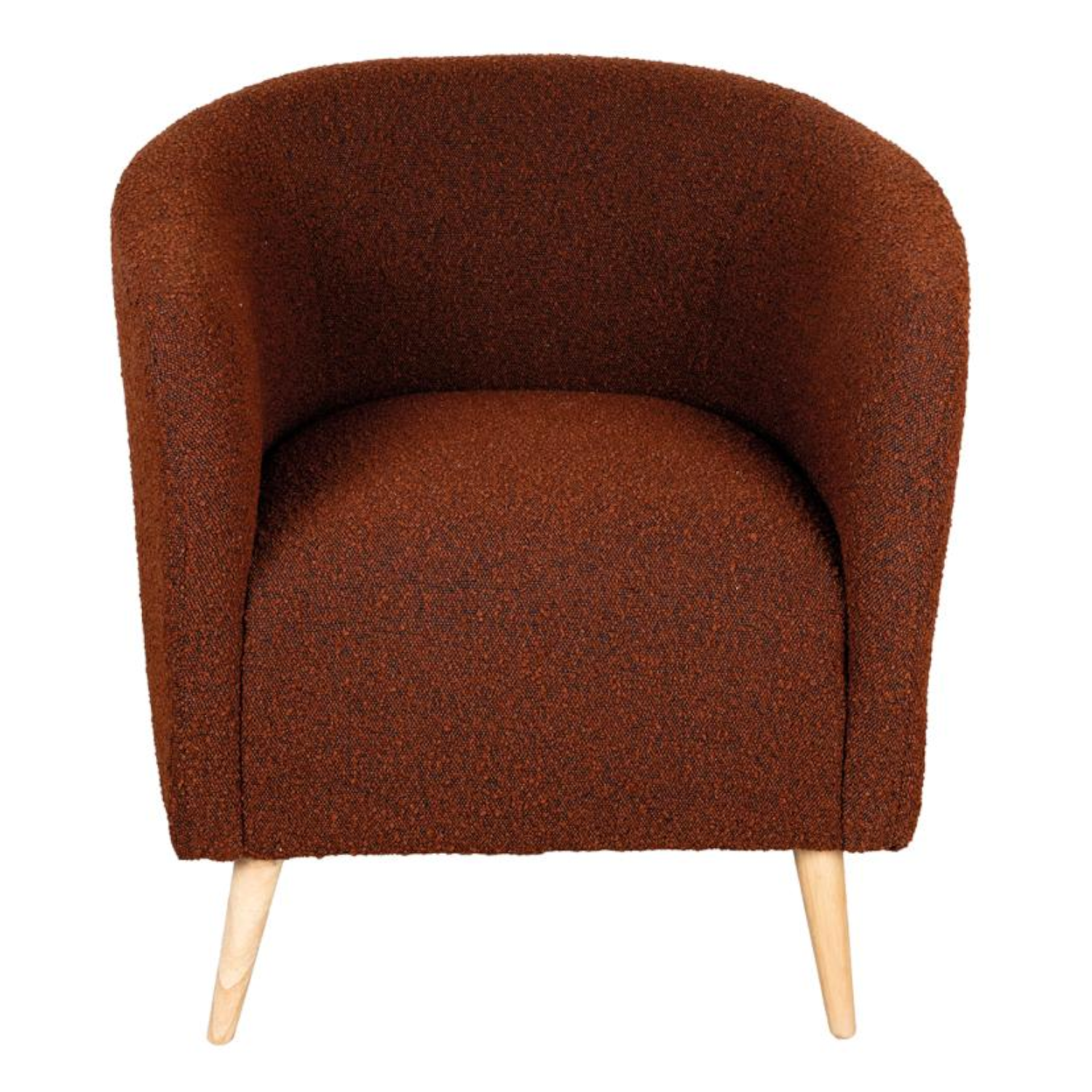 Brauner Bouclé-Sessel