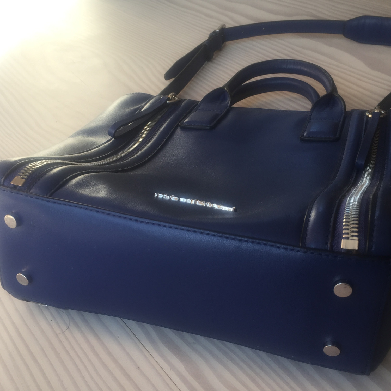 Karl Lagerfeld, Leder Shopper blau, Top Zustand.