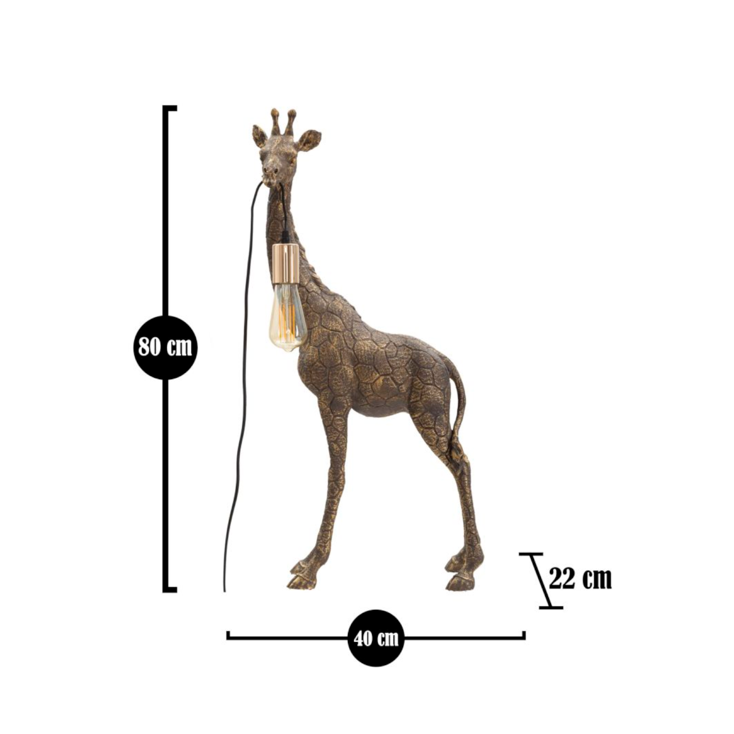 Tischleuchte Giraffe XL, Höhe 80cm.