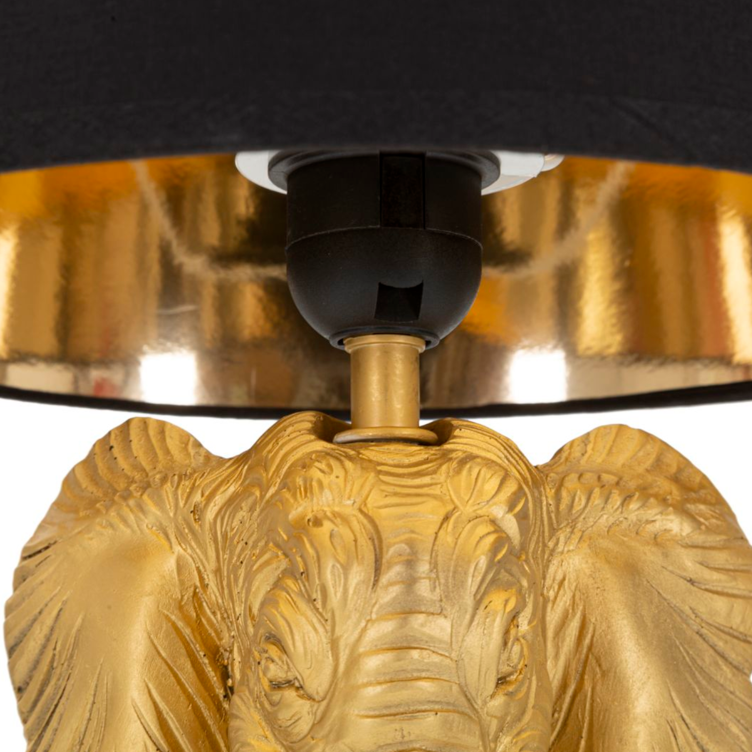 Tischleuchte Elefant Mini Gold/Schwarz H: 43cm