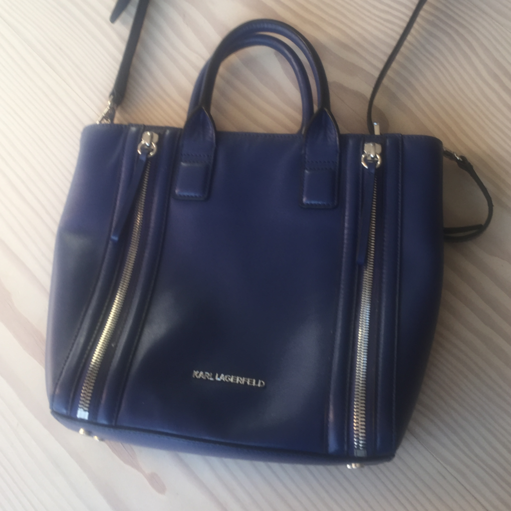 blaue Handtasche Karl Lagerfeld