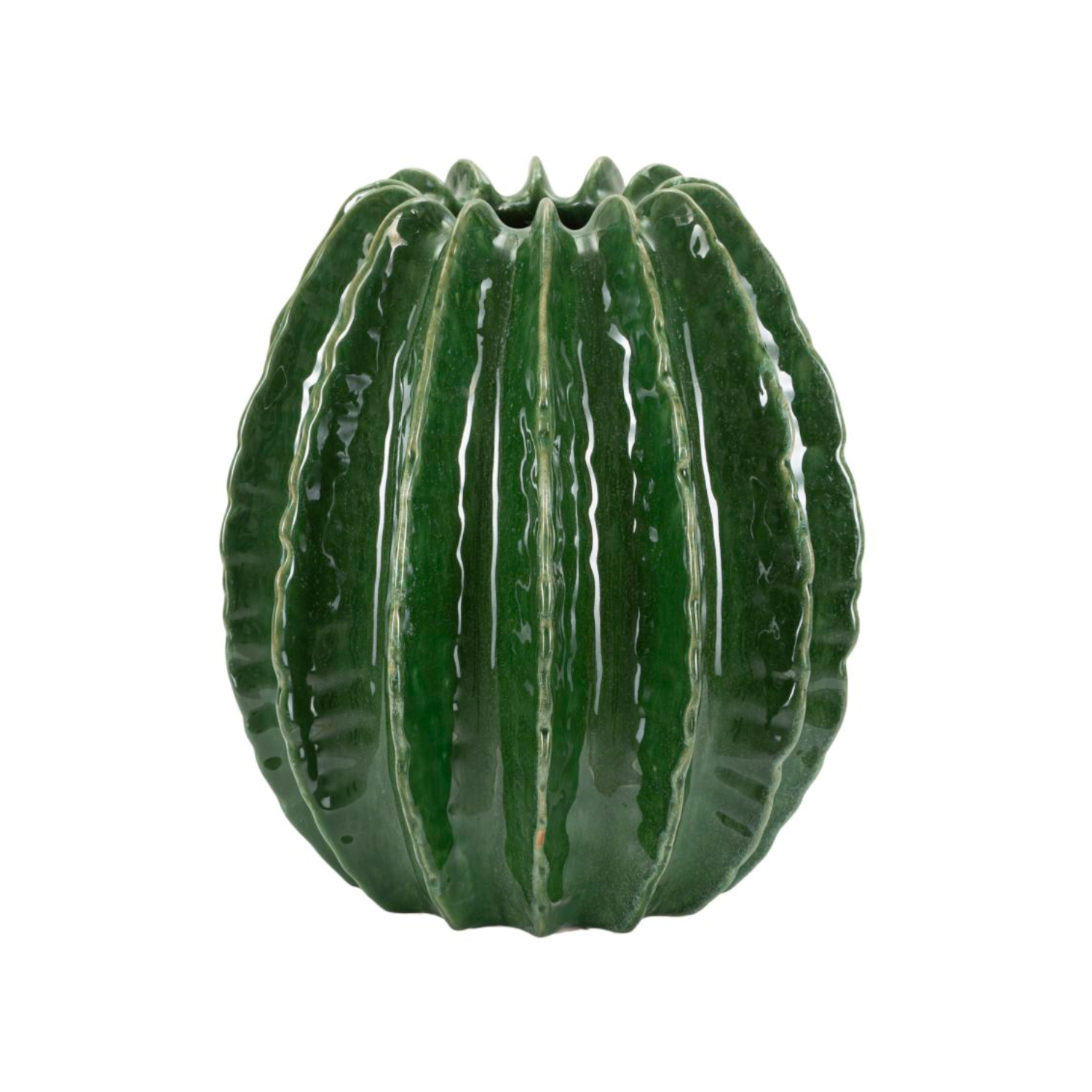 Keramikvase "Großer grüner Kaktus", H: 31cm.