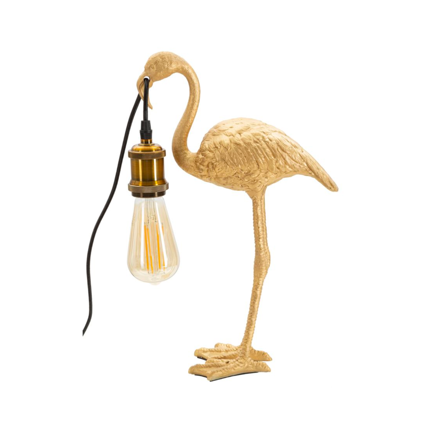 Goldener Flamingo Tischleuchte, Höhe: 39,5cm.