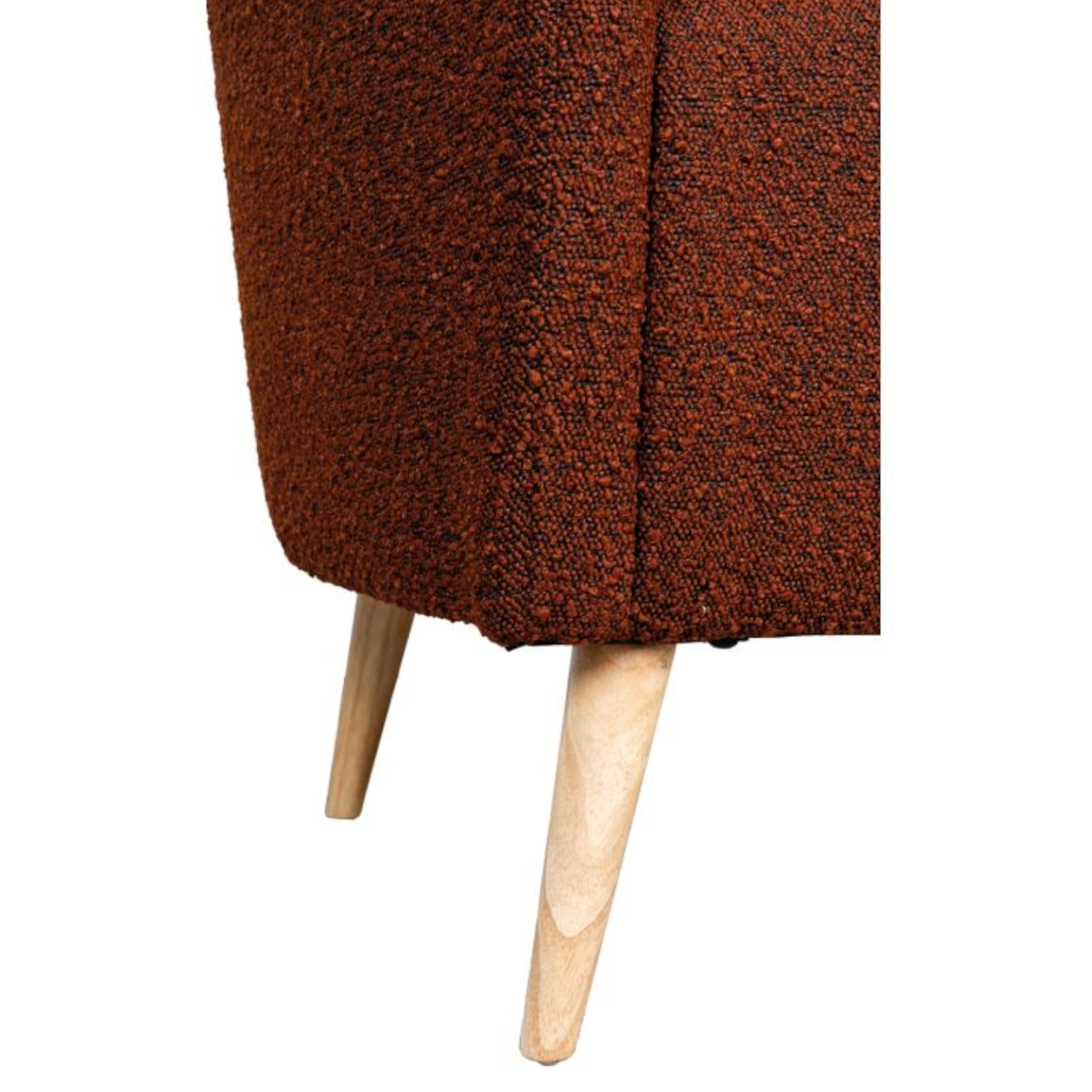 Brauner Bouclé-Sessel