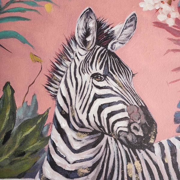 Gemälde Zebra, Detail Kopf