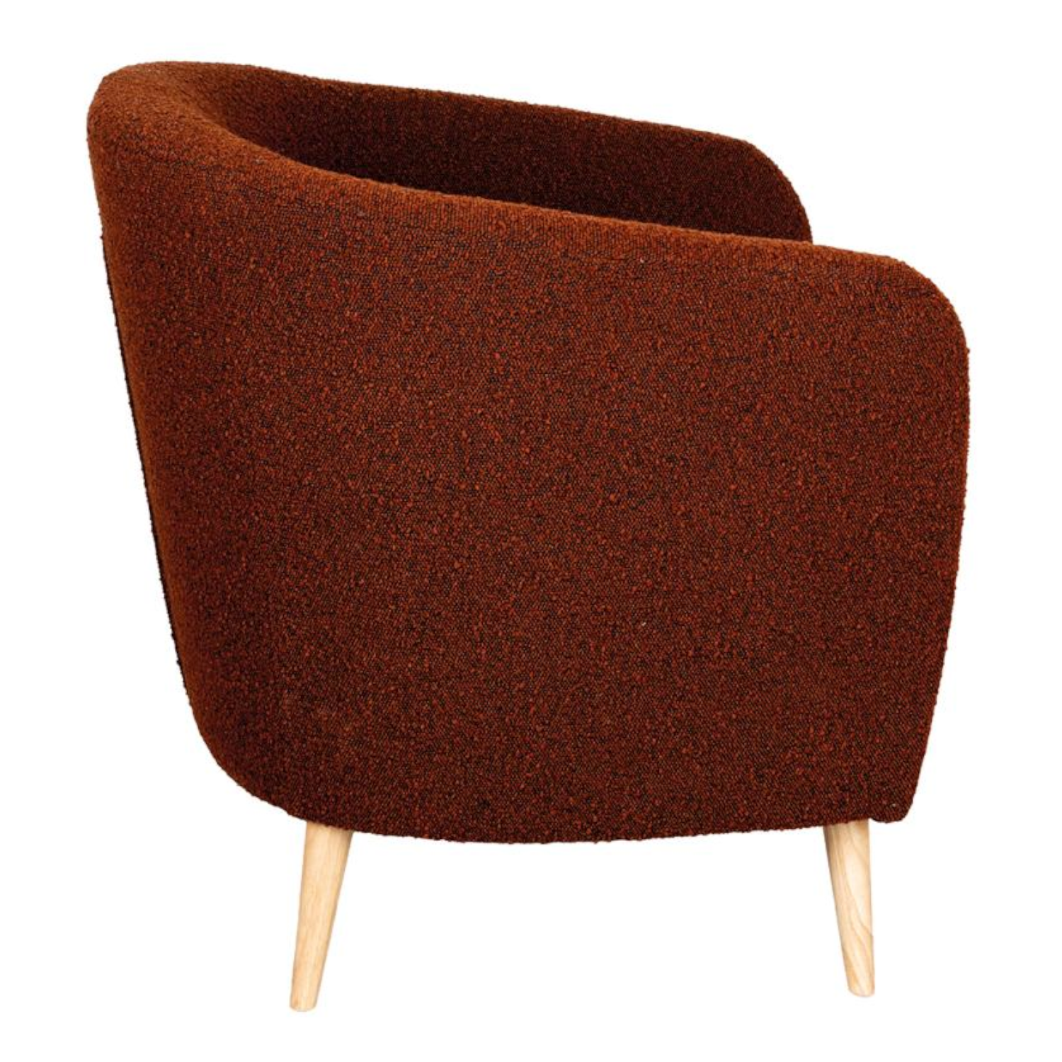 Brauner Bouclé-Sessel
