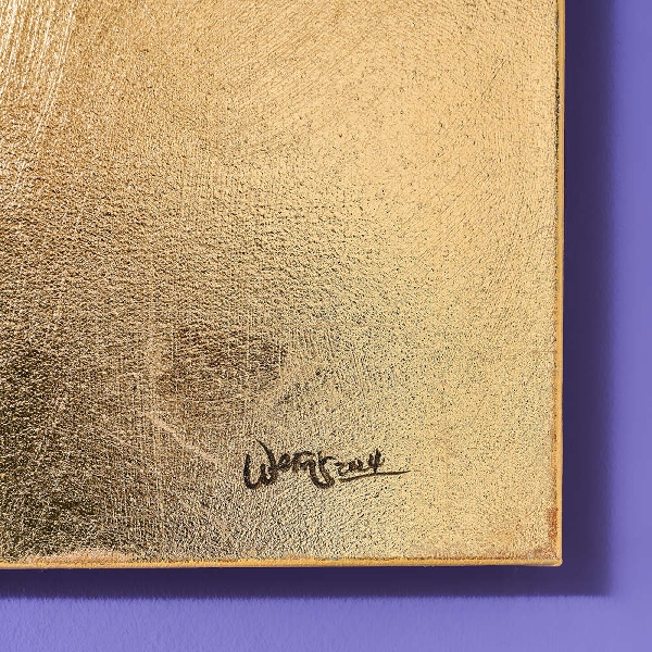 Gemälde Golden Giraffe Signatur