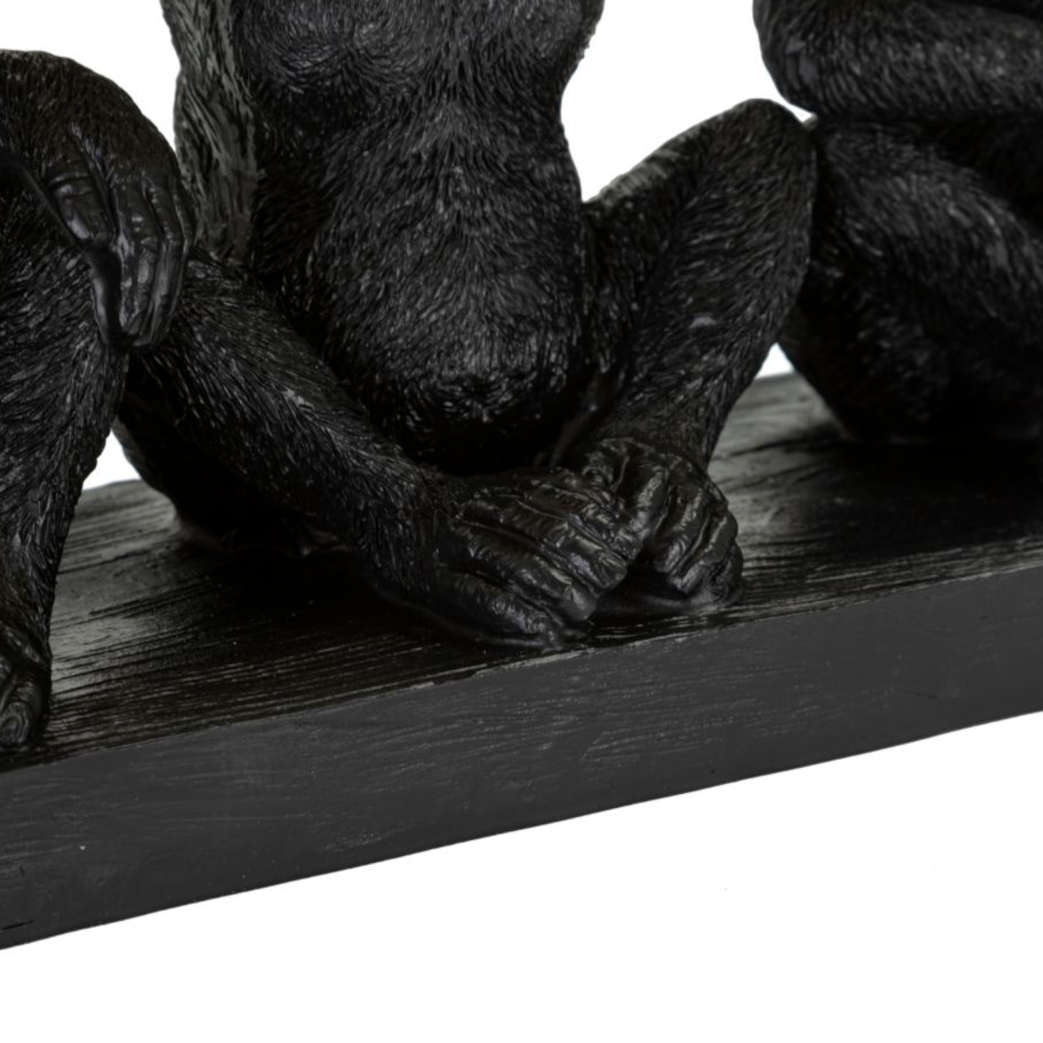 Affen-Trio mit Schale. H: 35cm.