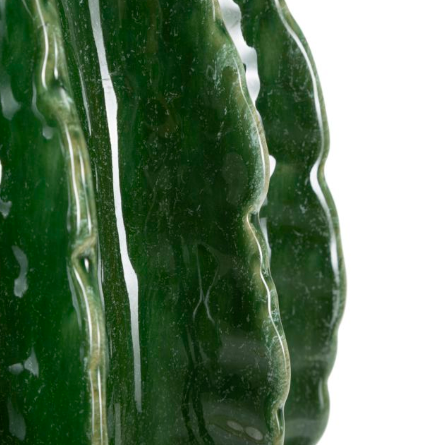 Keramikvase "Großer grüner Kaktus", H: 31cm.