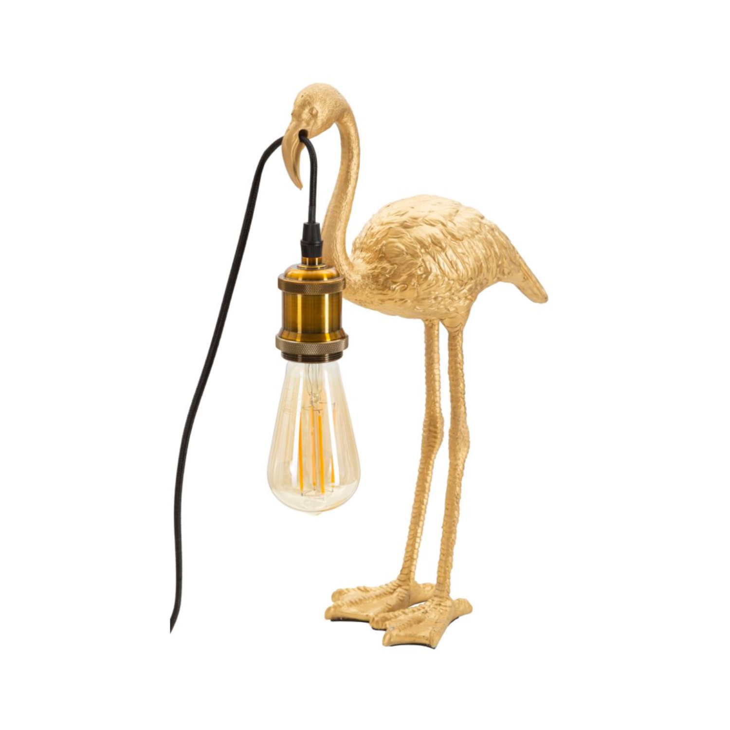 Goldener Flamingo Tischleuchte, Höhe: 39,5cm.