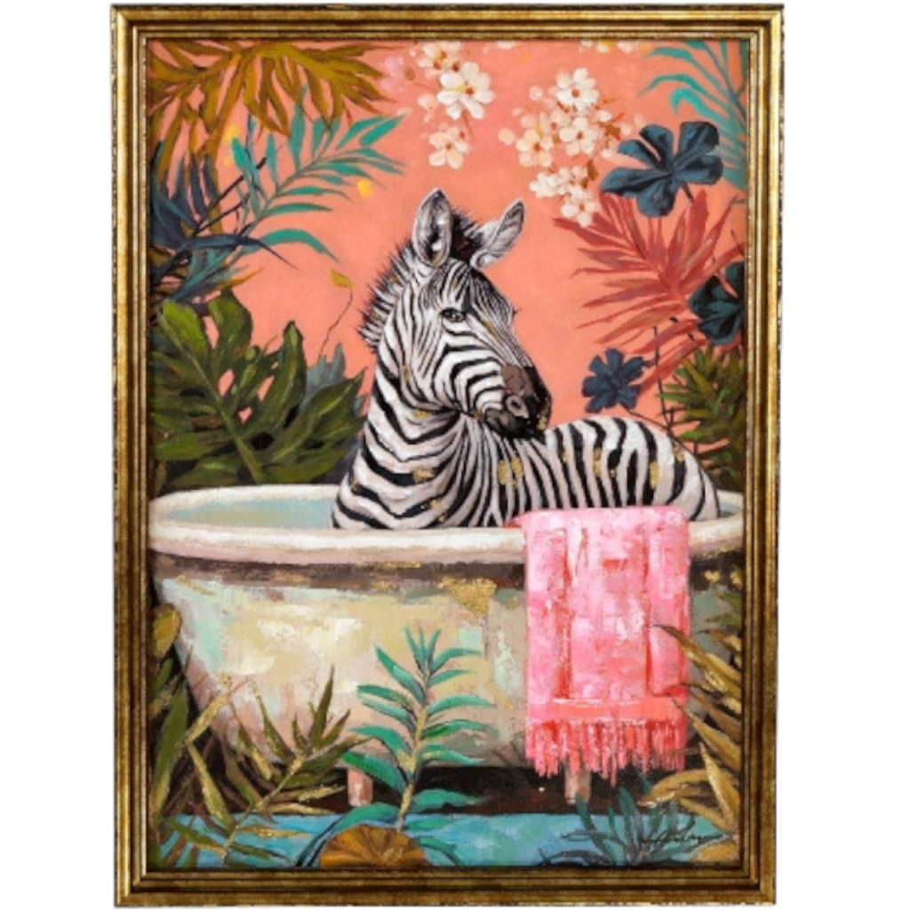 Gemälde Zebra in Badewanne