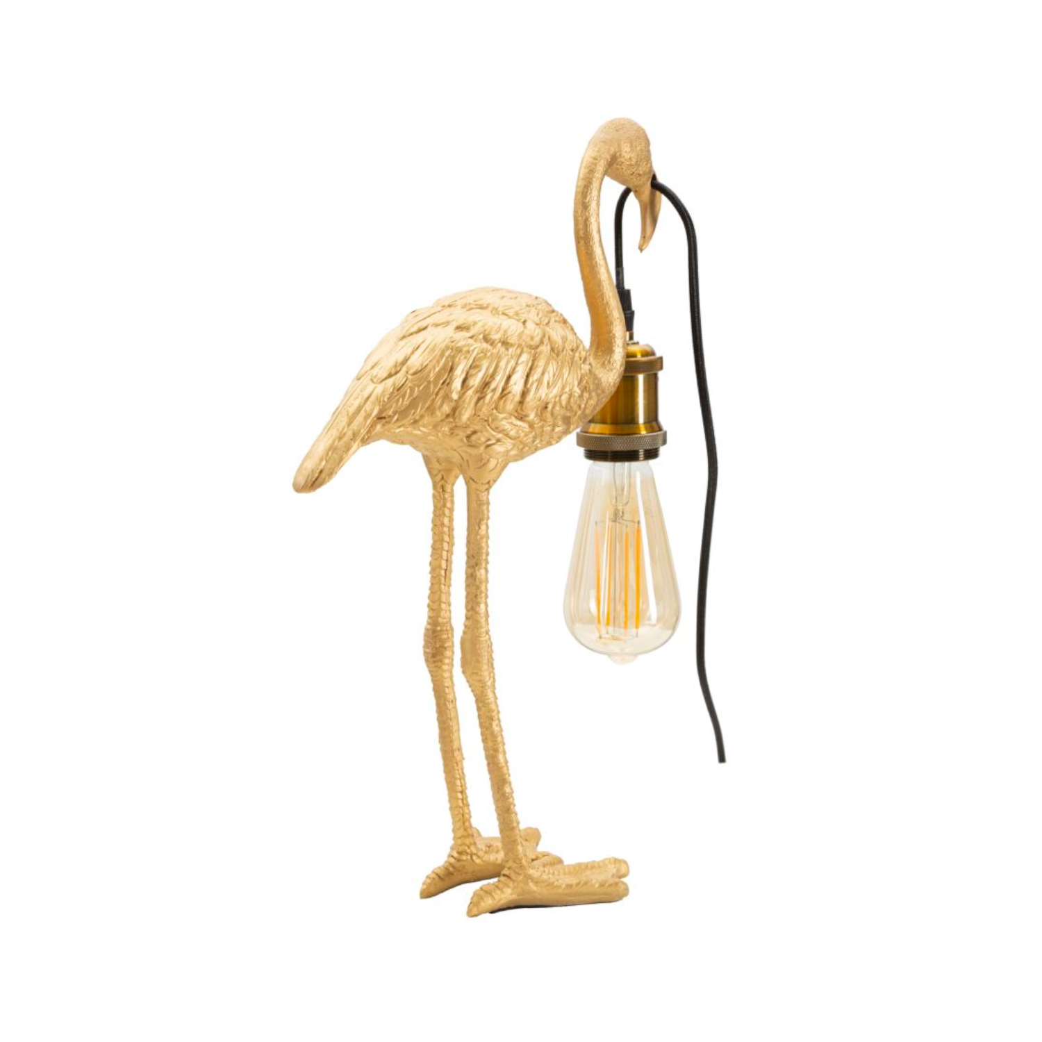 Goldener Flamingo Tischleuchte, Höhe: 39,5cm.