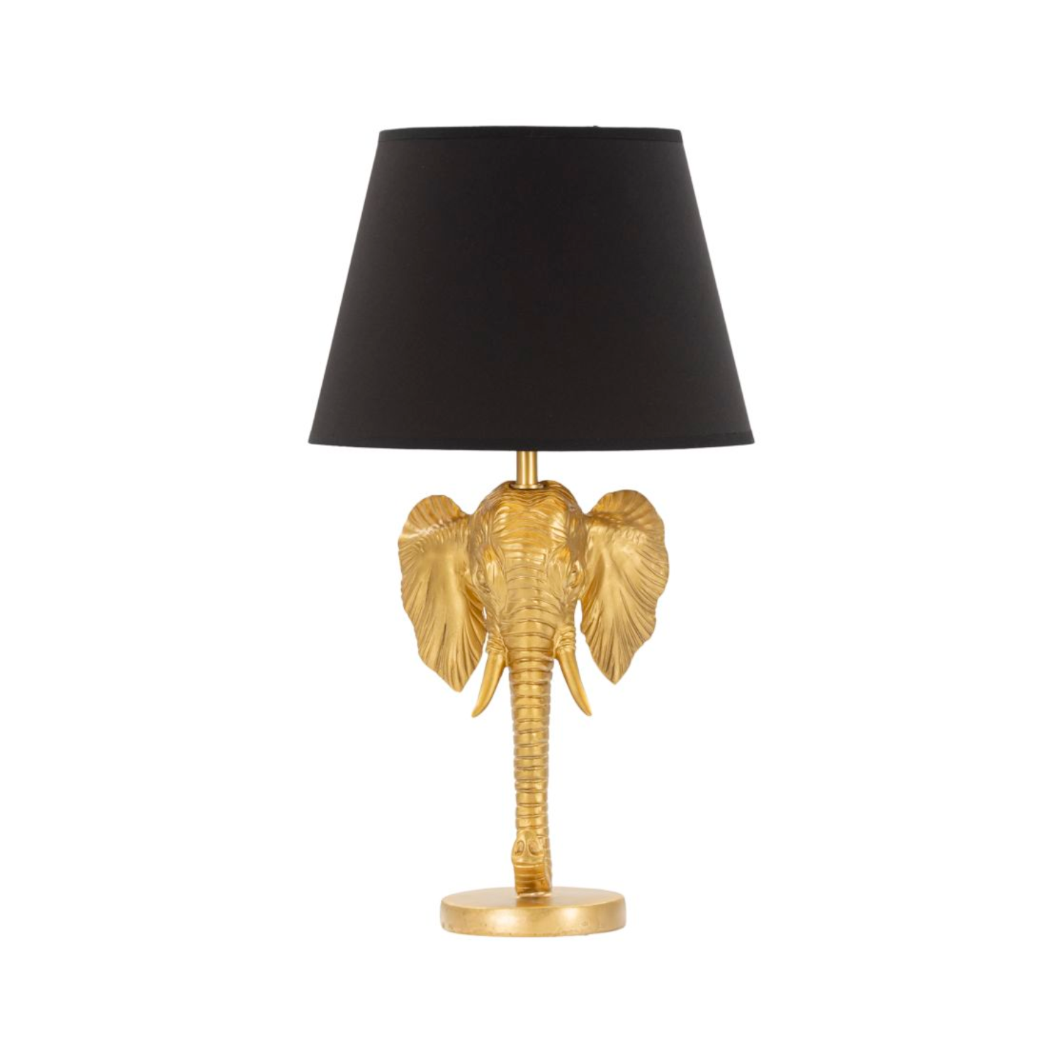 Tischleuchte Elefant XL Gold/Schwarz H: 59cm