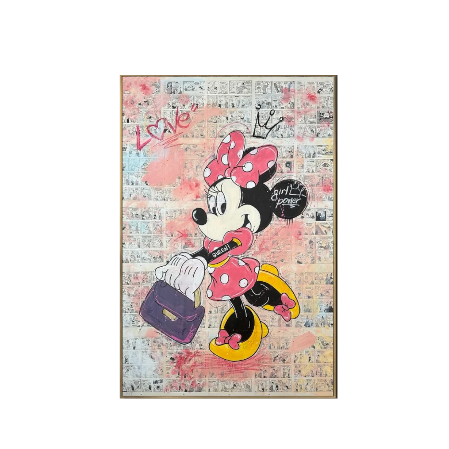 Leinwanddruck "Minnie Maus", H: 70cm.