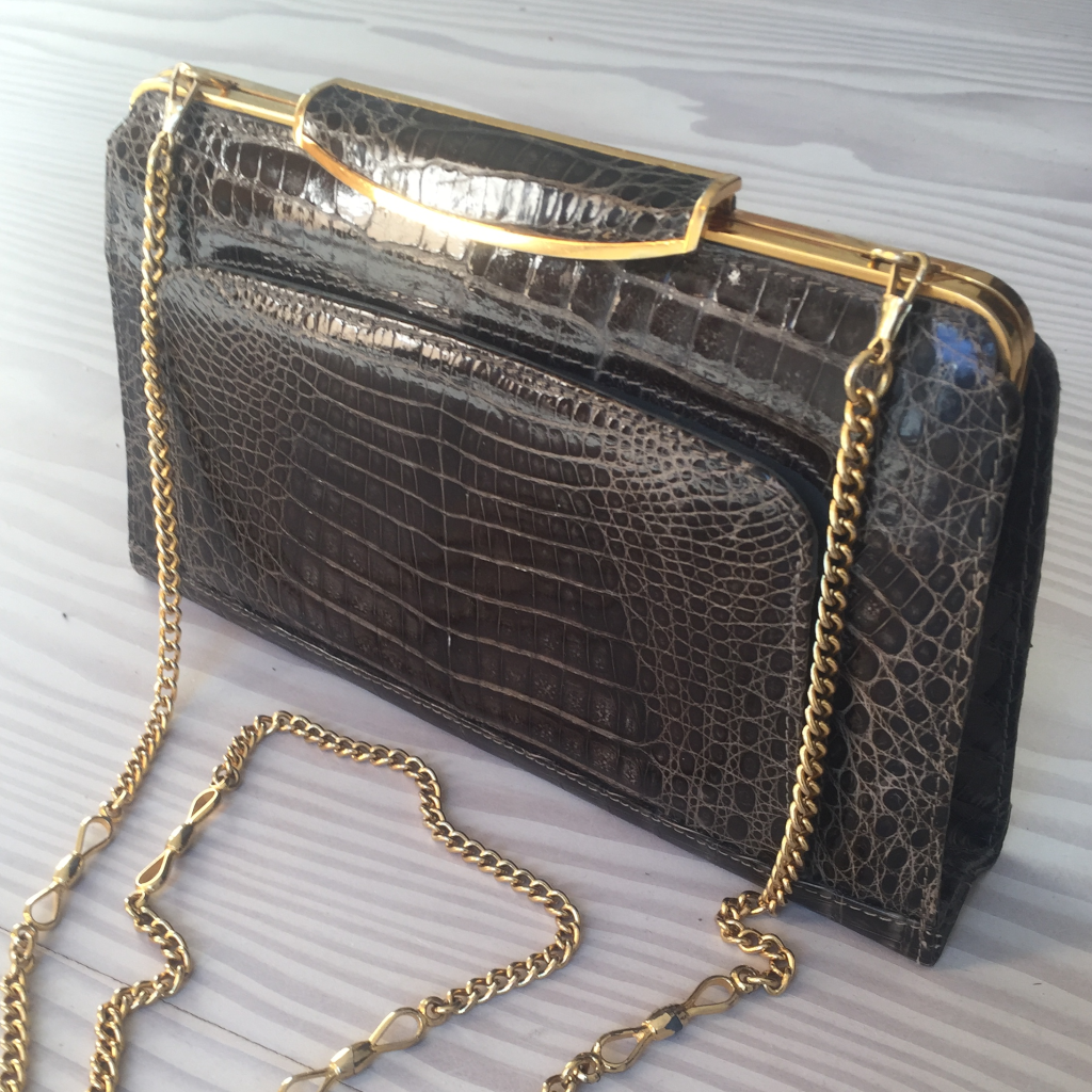 Abendtasche Krokoleder