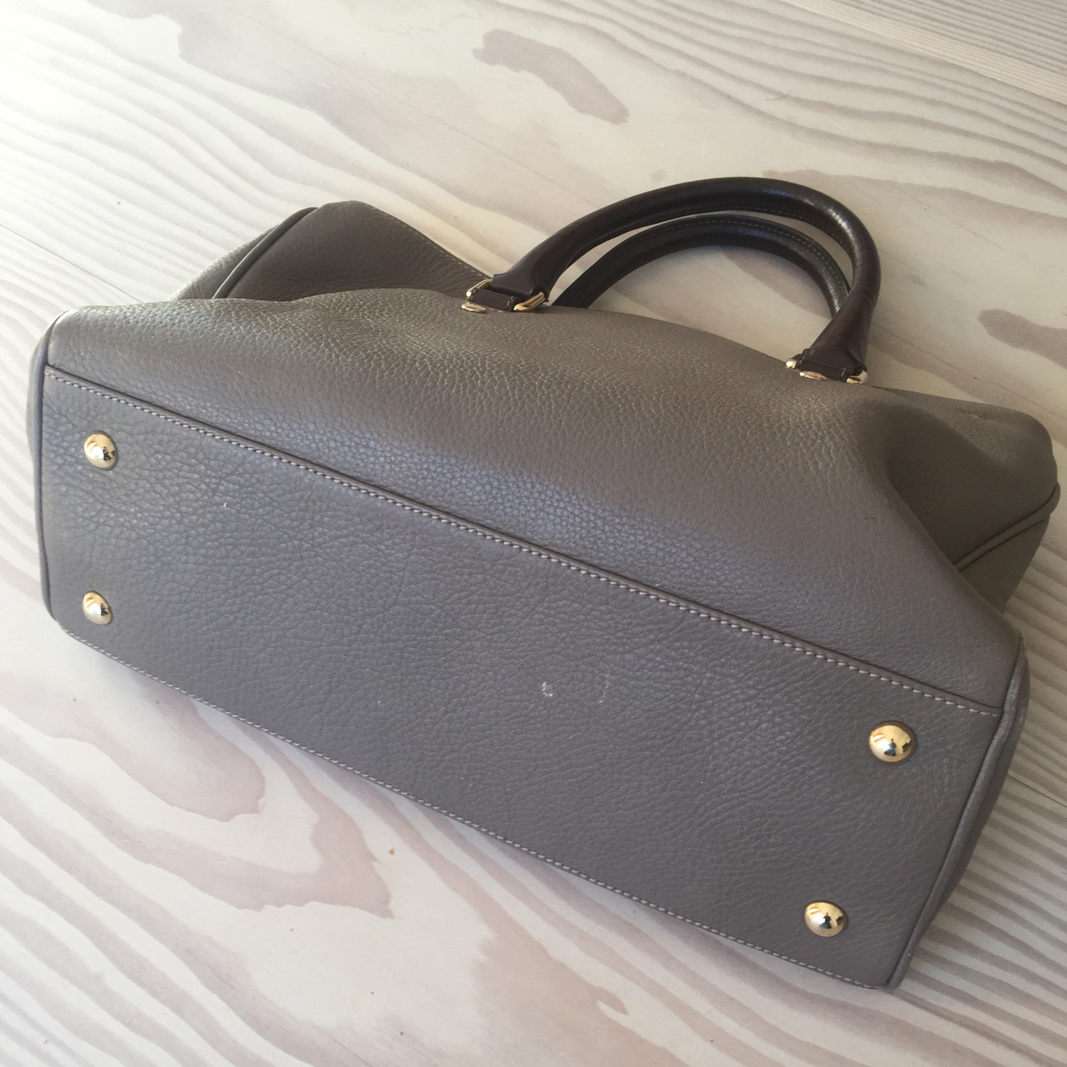 HOGAN Shopper, Leder grau.